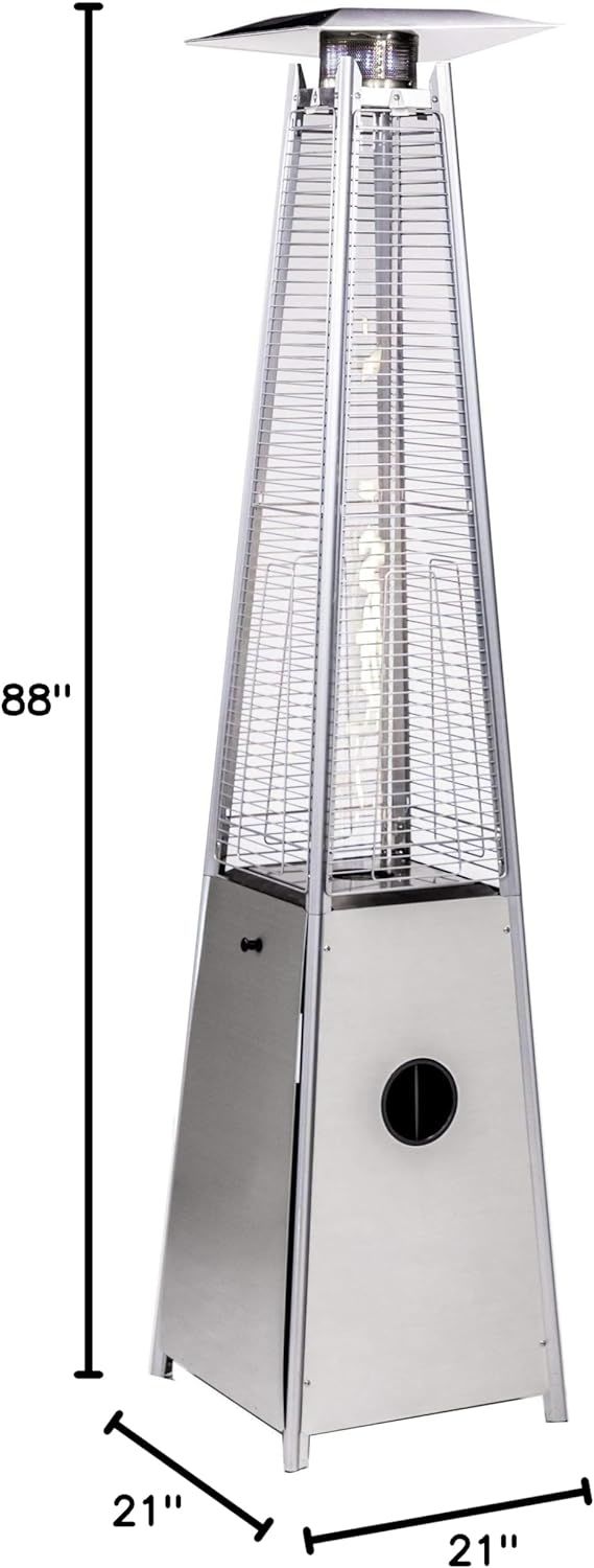 LEGACY HEATING Delta X5 Pyramid Patio Heater, 40,000BTU Outdoor Patio Heater Doba